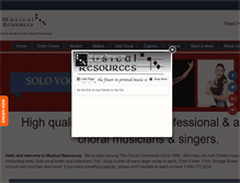Tablet Screenshot of musical-resources.com